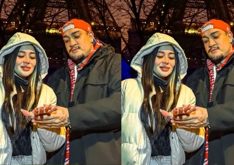 MC Binn pede namorada em casamento durante viagem a Paris 