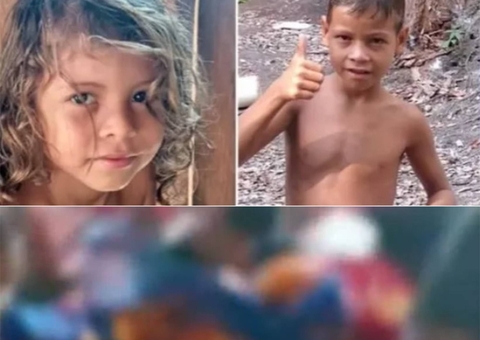 Crianças que ficaram perdidas na mata são transferidas para hospital em Manaus