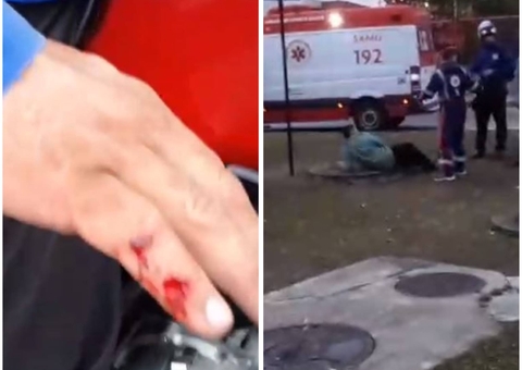 Derramamento de óleo na pista causa acidentes na avenida Torquato Tapajós 