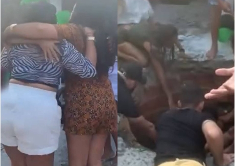 Mulheres desabam dentro de fossa enquanto dançavam em festa; Veja vídeo