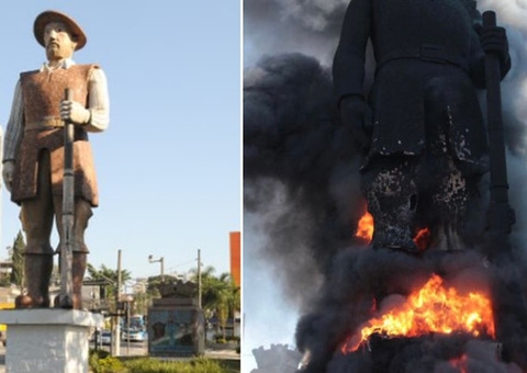 Motorista é preso suspeito de envolvimento em incêndio em estátua Borba Gato