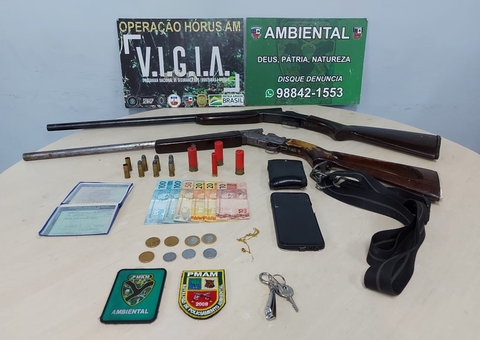 Após denúncia de desmatamento, homem é preso com armas de fogo em Manaus 