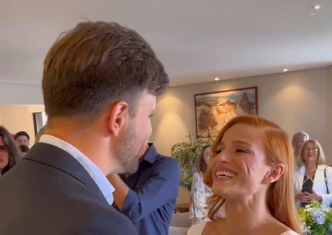 Jade Barbosa, medalhista olímpica, se casa com Leandro Ferlini no Rio