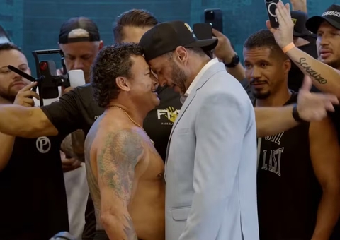 Popó e Bambam se abraçam e fazem as pazes após luta de 36 segundos: 'Mão do cara é pesada'