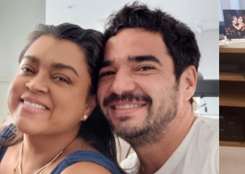Preta Gil recebe massagem do ex-namorado, Caio Blat, durante visita 