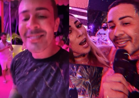 Carlinhos Maia volta a aglomerar multidão em festa sem máscara e divide opiniões