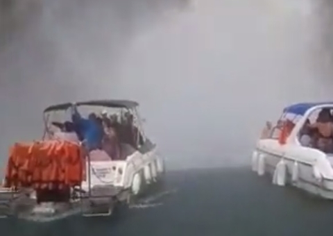 Vídeo mostra fluxo de água assustando turistas instantes antes de tragédia em Capitólio