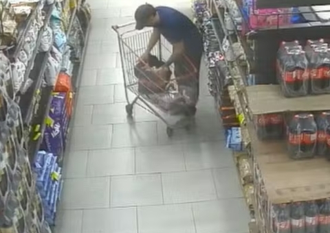 Jovem é preso após furtar picanha em supermercados de Manaus; vídeo