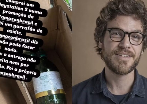 Emílio Dantas denuncia Amazon após receber azeite no lugar de PS5