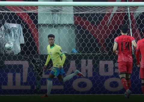 Veja o gol de Estêvão que abriu o placar em Coreia do Sul x Brasil
