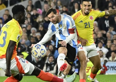 Argentina e Colômbia empatam em jogo com golaço, expulsão e confusões