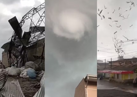 Tornado atinge cidade do Sul com ventos de 180 km/h e deixa 350 casas destelhadas