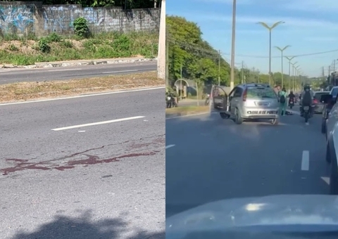 Acidente entre carro e moto deixa um ferido na Av. Nathan Xavier; vídeo