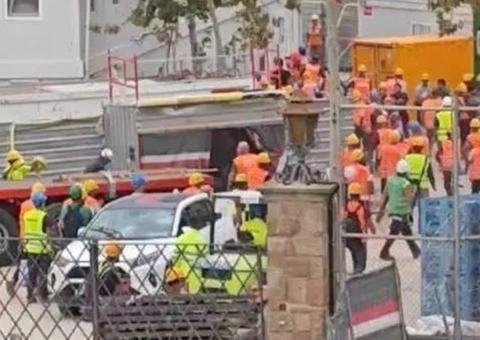 Vídeo mostra briga entre pedreiros no Estádio do Barcelona