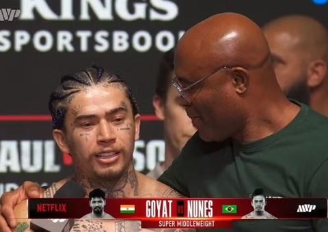 Whindersson tem Anderson Silva de tradutor em pesagem nos EUA