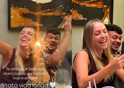 Após beijão em festa, Tata Estaniecki e Júlio Cocielo almoçam juntos