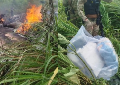 Avião que caiu no Pará foi interceptado pela FAB com 200 kg de drogas; vídeo