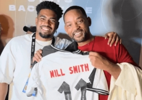 Will Smith ganha camisa do Vasco personalizada durante Rock in Rio