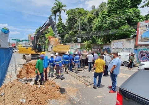 Trecho da avenida João Valério segue interditado em Manaus
