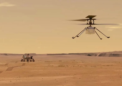 Nova "selfie" mostra rover Perseverante e helicóptero Ingenuity lado a lado
