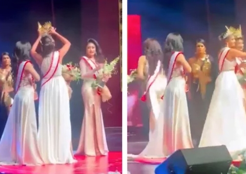 Mrs. Mundo desiste do título após ser presa por arrancar coroa de sucessora