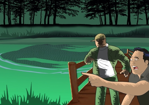 Funcionários filmam criatura estranha boiando em rio na Flórida