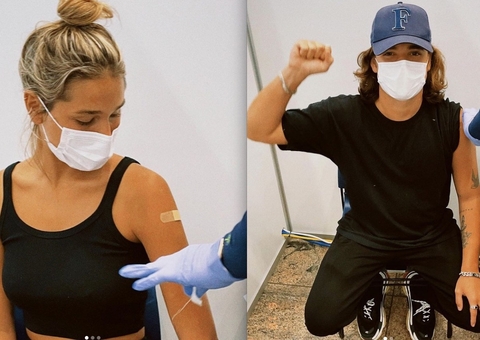 Sasha Meneghel e marido tomam vacina contra covid 