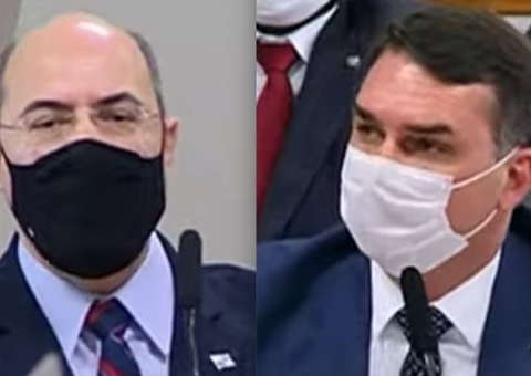 Wilson Witzel chama Flávio Bolsonaro de 'mimado' e os dois batem boca