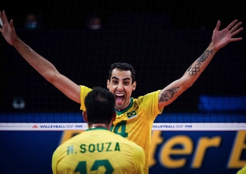 Mulher viraliza por se parecer com o jogador de vôlei, Douglas Souza