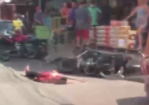 Criminosos são amarrados e espancados após roubarem celular em Manaus