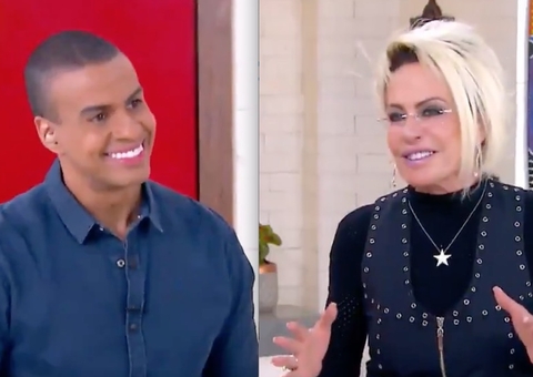 Ana Maria Braga dá ‘cantada’ em repórter e deixa Thiago Oliveira sem graça