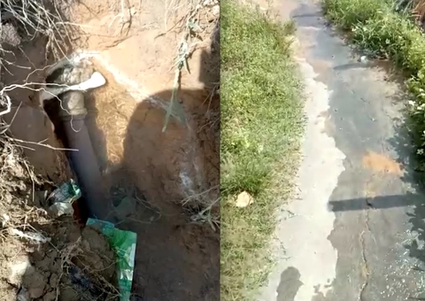 Cano estourado há dois dias prejudica moradores em Manaus