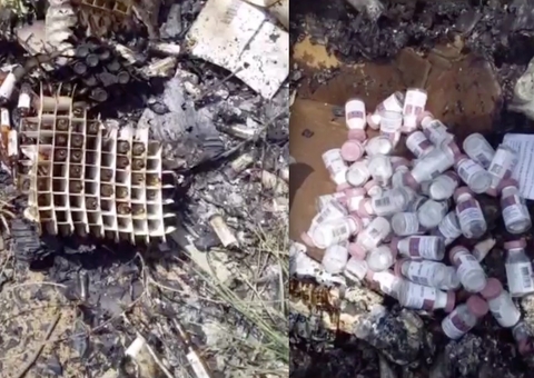 Medicamentos de uso hospitalar são queimados em fazenda no Amazonas