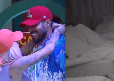 Lary Bottino e Bil movimentam edredom e internautas apontam masturbação