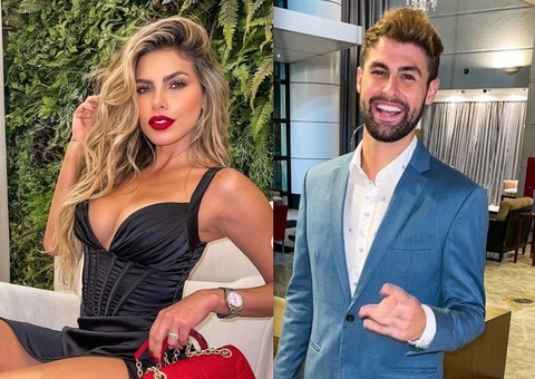 Rezende e Erika Schneider trocam beijão em festa de Flay, vídeo
