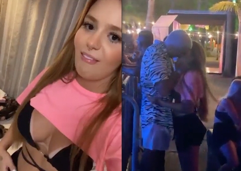 Viih Tube é flagrada aos beijos com Lipe Ribeiro e influencer na Farofa da Gkay