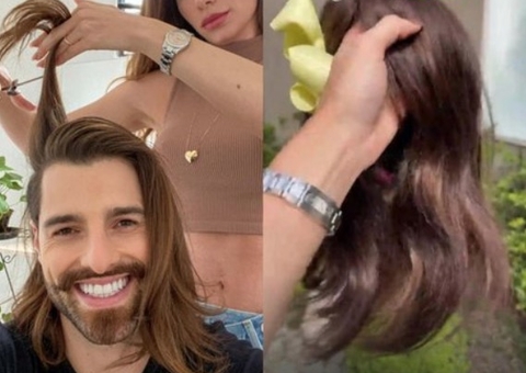 Alok doa peruca feita com seu cabelo para menina com câncer 