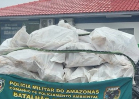 Polícia Militar apreende pescado ilegal na rodovia AM 070