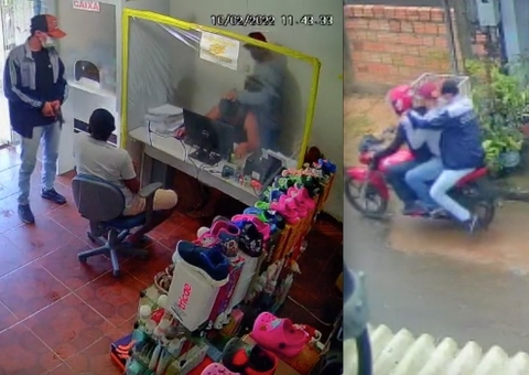 Trio rouba R$ 10 mil de agência bancária no Amazonas, vídeos