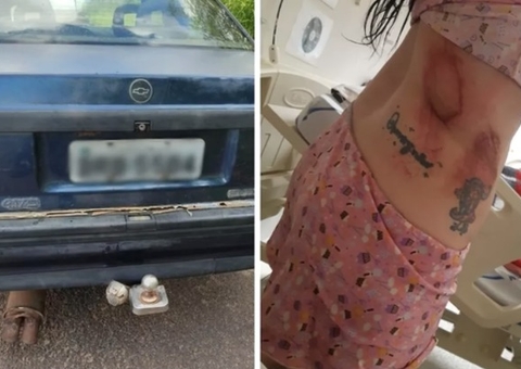 Mulher é amarrada em engate de carro pelo namorado e arrastada em estrada 