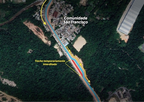 Trânsito será alterado na Estrada do Tarumã para obras a partir de hoje