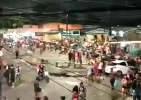 Equipe de fiscalização é recebida com garrafadas em bloco de carnaval de Manaus