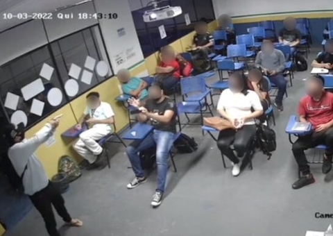 Vídeo: Dupla faz arrastão em autoescola e aterroriza alunos em Manaus