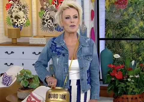 Ana Maria Braga usa botija de gás como bolsa em protesto na Globo