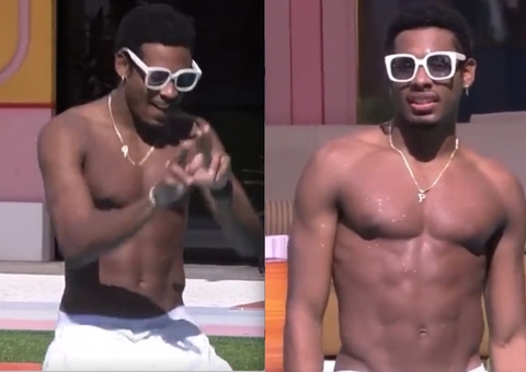 PA sensualiza durante dança na piscina e internautas vão à loucura: ‘gostoso'