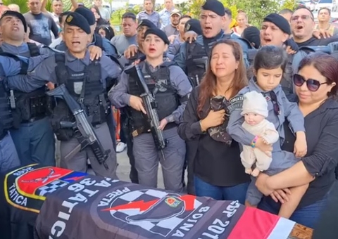 Vídeo: Velório de cabo da PM assassinado é marcado por emoção e homenagens