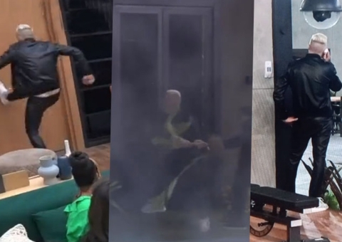 Power Couple: Rogério arromba porta, quebra janela e tenta agredir cartolouco