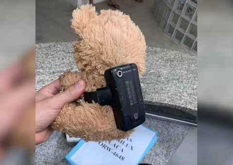 Tornozeleira eletrônica de detenta é encontrada com urso de pelúcia