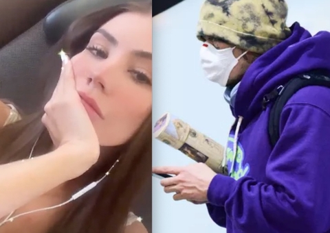 Com esquema de segurança, Whindersson chega ao Brasil após viagem com Maria Lina