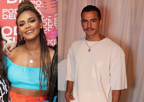 Ex-bbbs Jessilane e Matheus Lisboa trocam beijos em festa de Simaria 